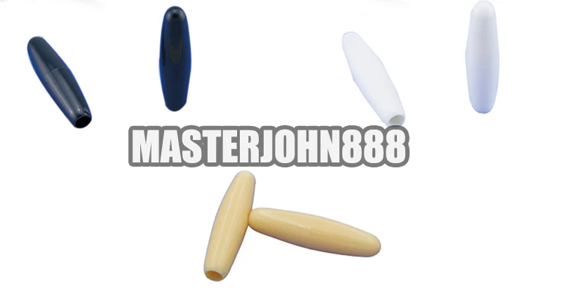 

Bulk 50pcs Black White Cream Plastic Electric Guitar Tremolo Bridge Arm Tips Whammy Bar Knobs
