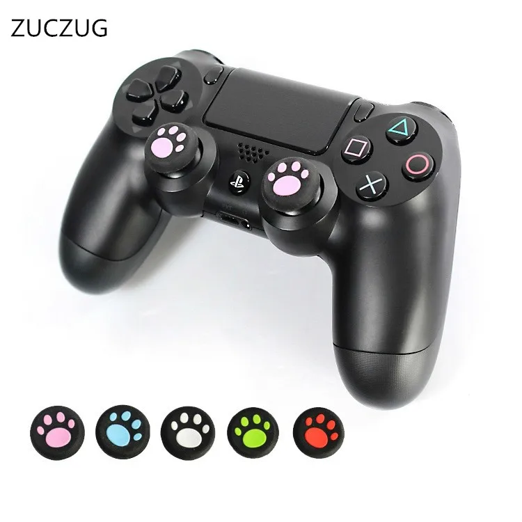 

2pc Silicone Cat Controller Analog Grip Thumb sticker Buttons Cover Case Shell For Sony PS4 PS3 Thumb Stick cap for Replacement