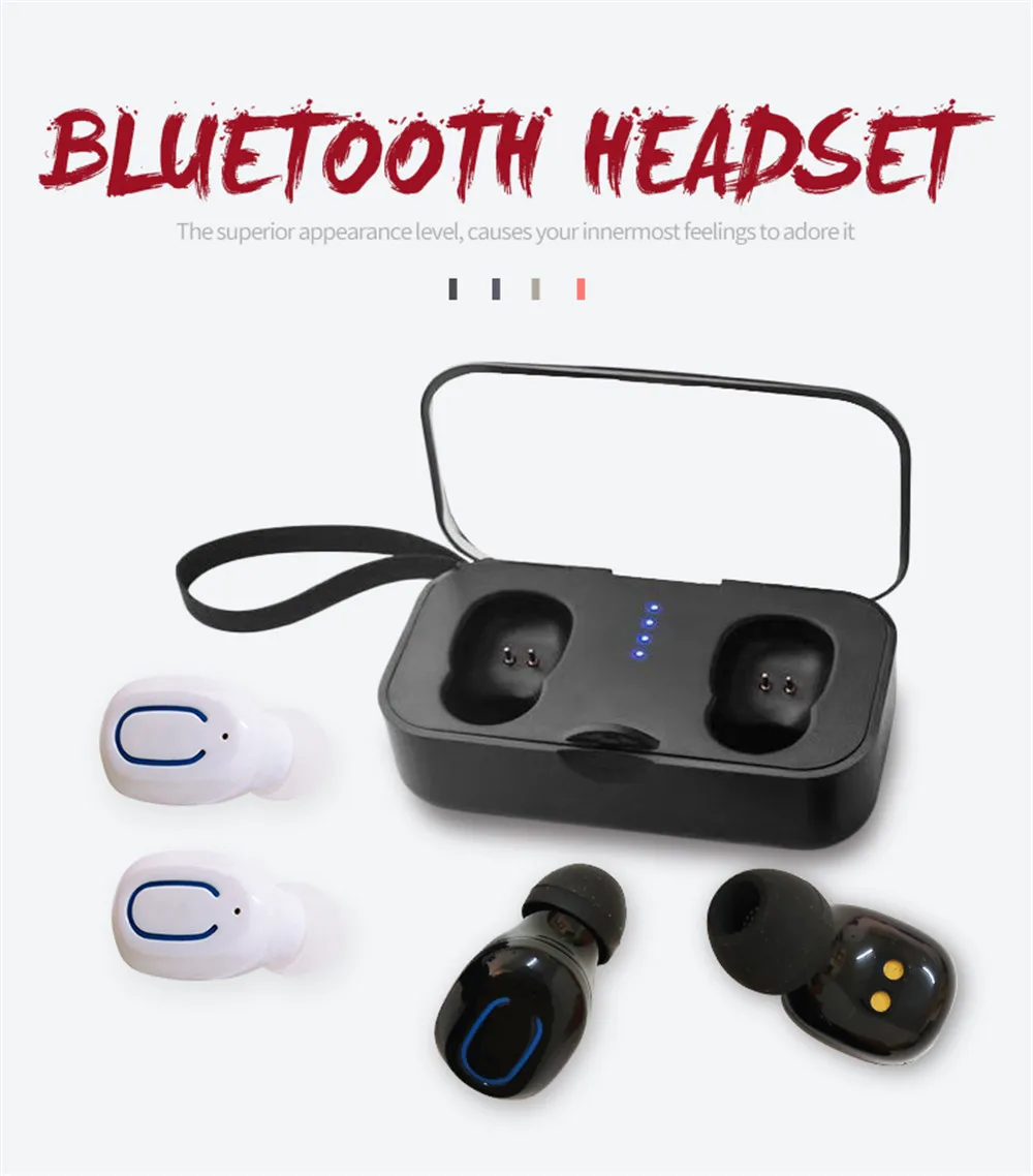 Bluetooth гарнитура T18S невидимые мини беспроводные наушники стерео BT5.0 TWS глубокий