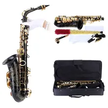 Ammoon bE Alto саксофон латунный лакированный Золотой E плоский Sax 82Z тип ключа духовой инструмент с чистящей щеткой