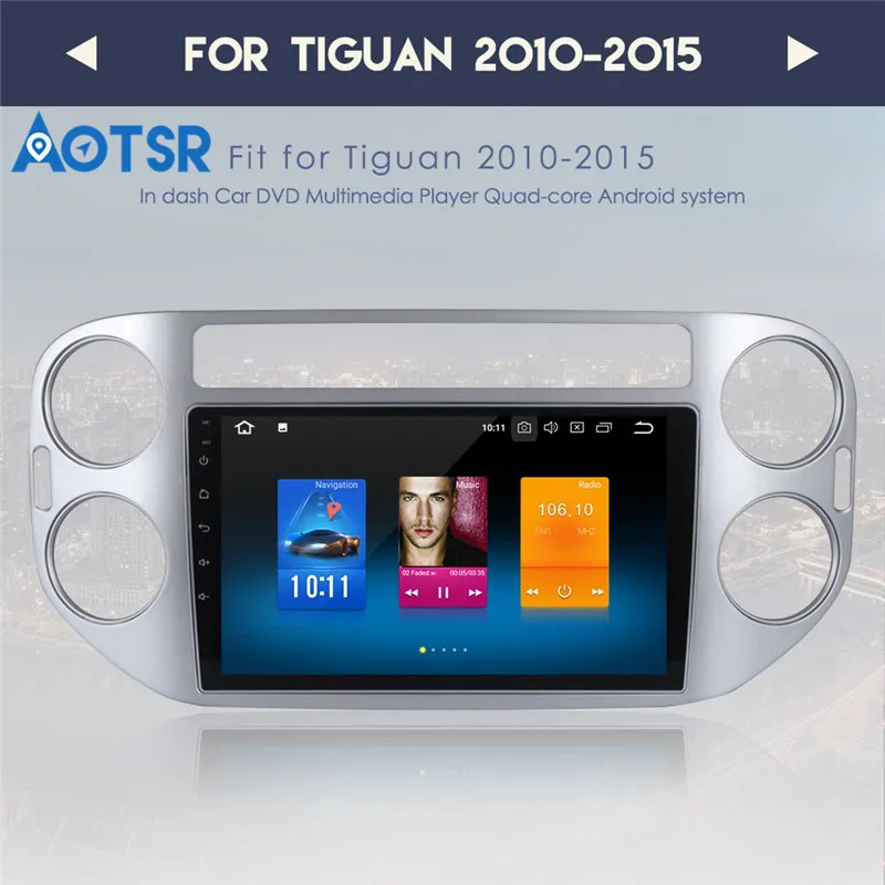 Discount 9" Android 8.0 7.1 Car GPS Radio Player for Volkswagen VW Tiguan 2010-2015 with Octa Core 4GB+32GB Auto Stereo Multimedia wifi 9