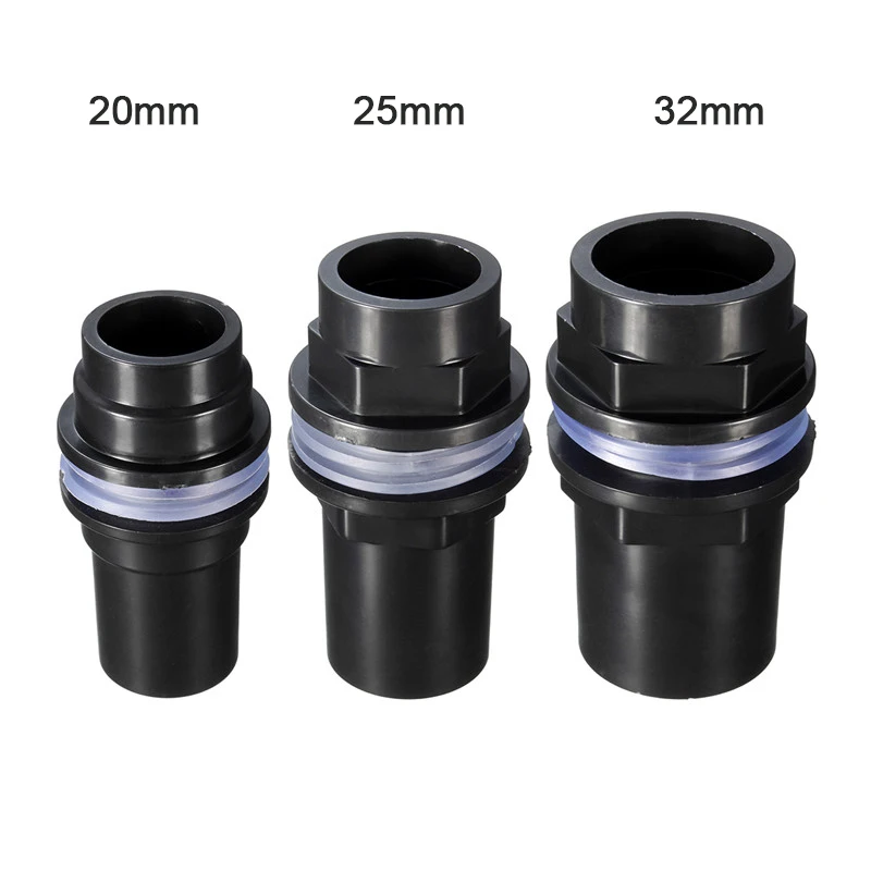 ZHIYANG Black Straight Tube Pipe Fitting Connector PVC