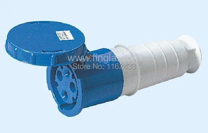 125A 2P E 3 pin 220-240V IP67 243 single phase watertight industrial connector / coupler | Обустройство дома
