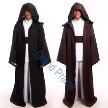 Halloween Anime Star Wars Cosplay Darth Vader Cloak Jedi Knight Adult Hooded Robe Unisex Costume Cape for SIZE S-2XL star wars jedi cloak cosplay costumes adult men hooded robe cloak cape costume halloween christmas dresswith