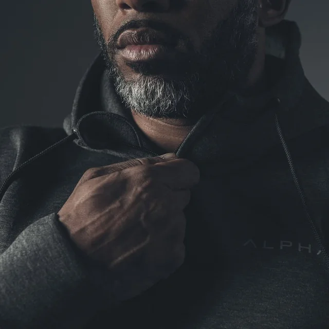 New Alpha series Hoodies Men Spring Fashion Brand Pullover Solid Color Sportswear Sweatshirt Men'S Tracksuits Moleton Masculino - Image 2