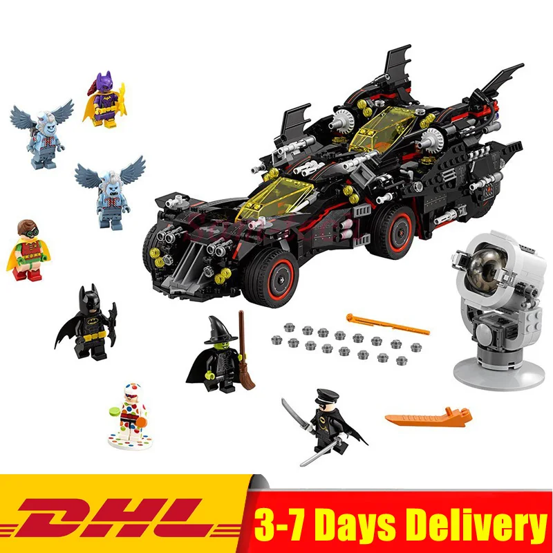 

Lepin 07077 Genuine Batman Movie Series The Ultimate Batmobile Set Educational Building Blocks Bricks Toys Clone Legoings 70917