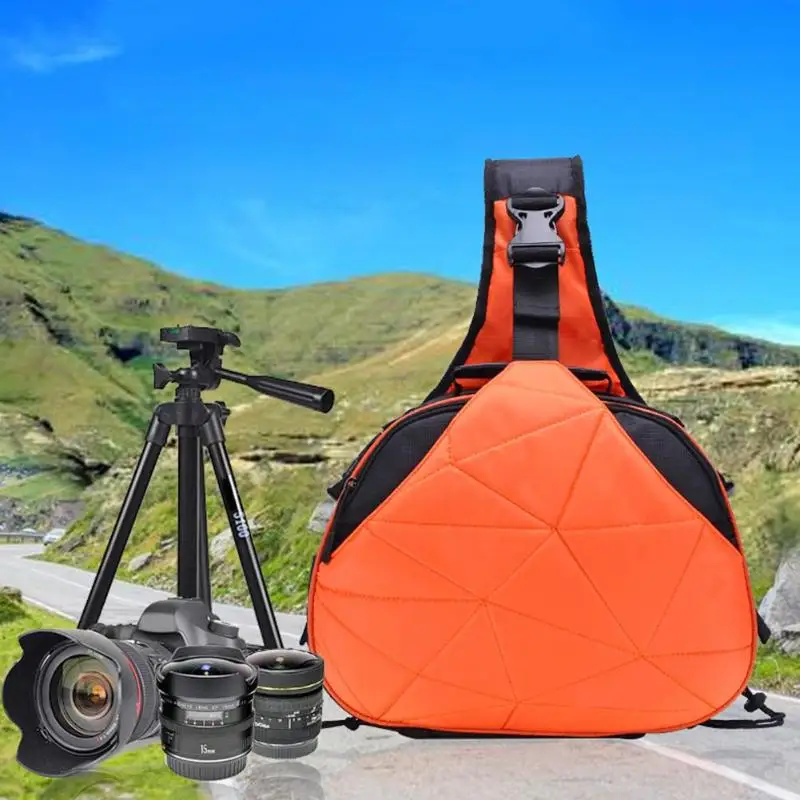 

Crossbody Bags for Women Men Waterproof Totes DSLR Camera Shoulder Bags with Rain Cover Triangle Sling Bags for Digital Cameras