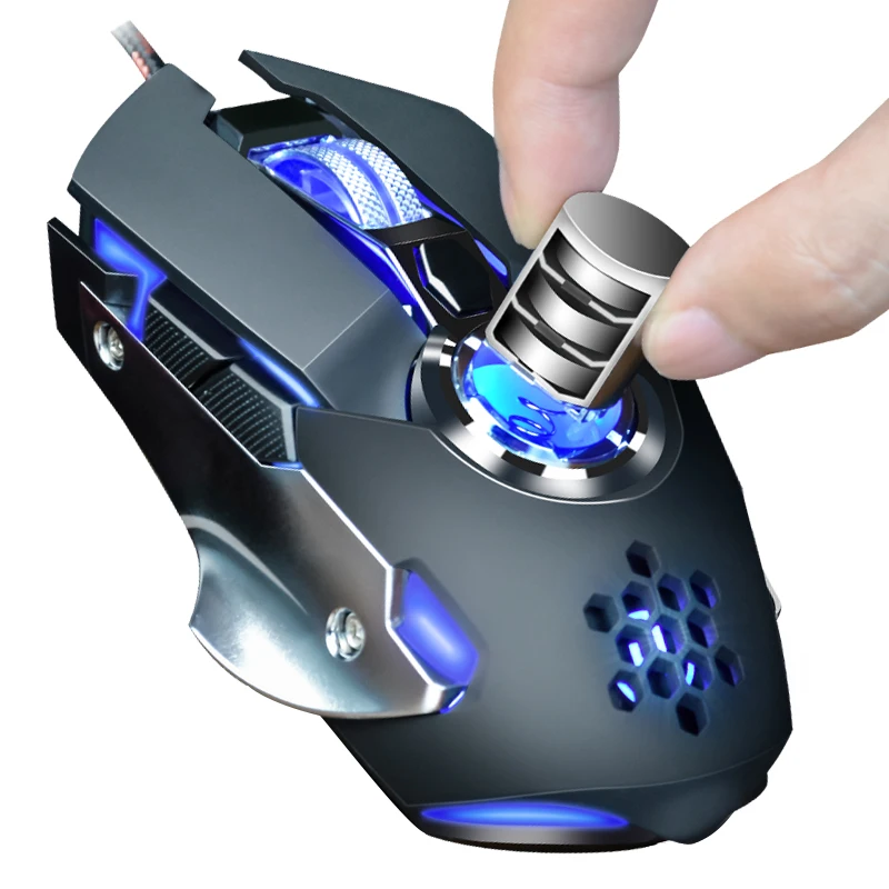 

H6 Pro Gaming Mouse Hollow Icon 4000 DPI Weigh Block USB Wired Mice for Computer Gamer