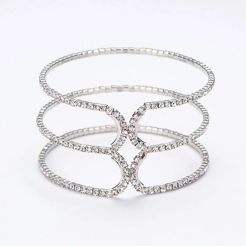 2016 оригинальный дизайн мульти круг полный браслет со стразами свадебный для