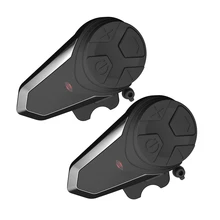 2 pcs moto citofono FM radio impermeabile moto rcycle senza fili di bluetooth interphone 2 riders 1000 m impermeabile BT auricolare casco