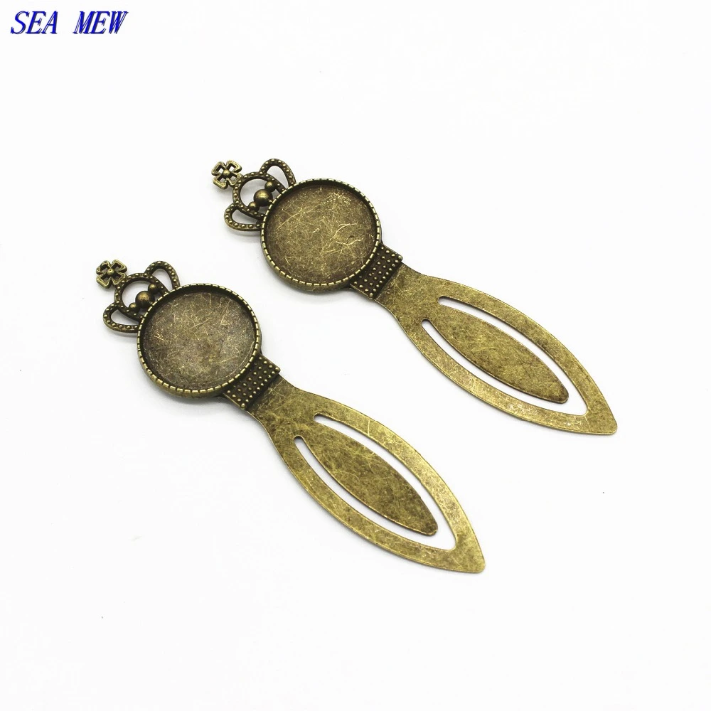 20mm round cabochon antique bronze plated bookmark tray settings supplies S $T 20mm round cabochon antique bronze plated bookmark tray settings supplies S $T