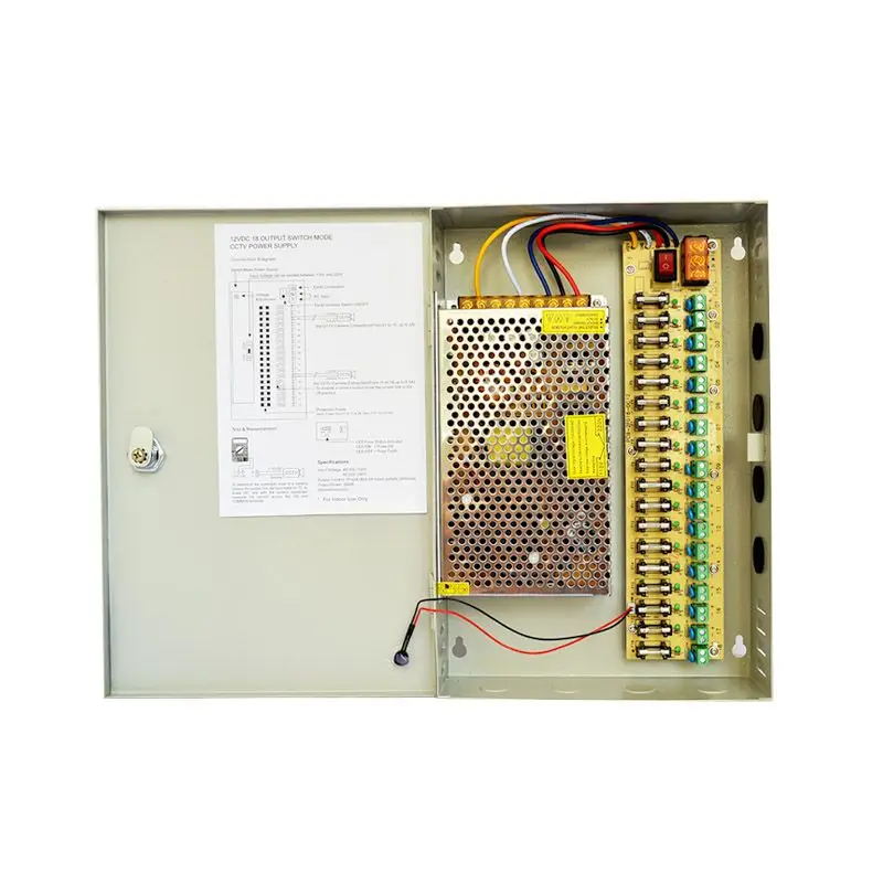 

18CH DC 12V 20A Distribution Box Power Supply for CCTV Security Camera 240W