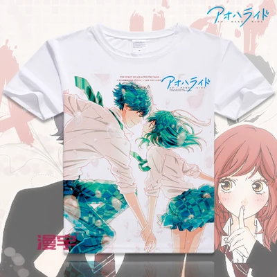 

Fashion Anime Men's T Shirt Animation.Cartoon Ao Haru Ride Cotton T-Shirt New Anime tshirts men Tops Tee