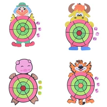 Милый 1 комплект детский липкий мяч с песком метательная пластина с мишенью игра мультфильм животное детский сад ребенок Крытый Открытый забавная игрушка Спорт