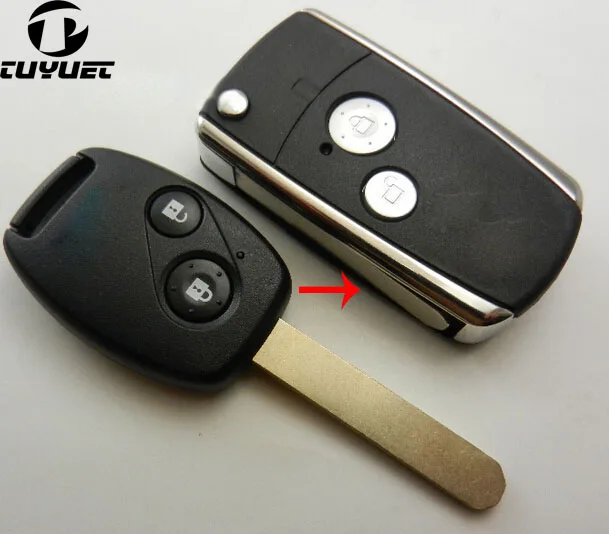 2 кнопочный корпус для дистанционного складного ключа подходит Honda Pilot CRV Accord Civic