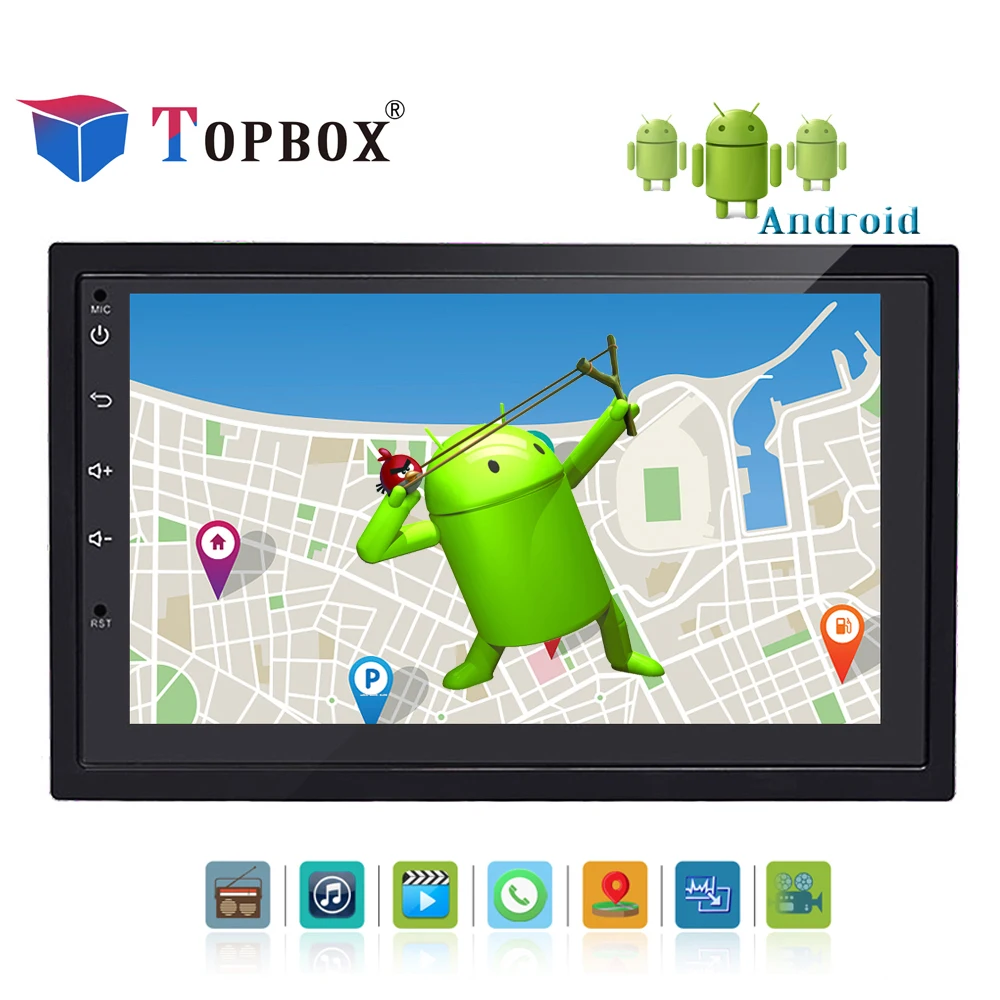 

Topbox 2 din Car Radio Multimedia Player Android 6.0 GPS Navigation 7003RC Autoradio 7"HD Touch Screen Car accessories Camera