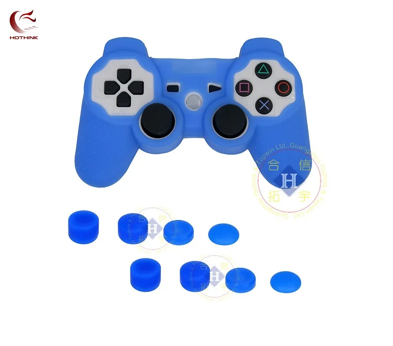 HOTHINK 9 шт./лот силиконовый резиновый мягкий гелевый Чехол для джойстика Крышка для PS3 Dualshock 3 контроллер - Цвет: Синий