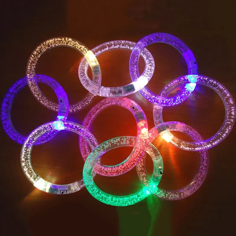 

40Pcs/Set Led Flashing Bracelet Light Up Acrylic Wristband Party Bar Chiristmas Luminous Bracelet Luminous Toys For Children