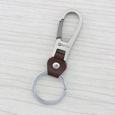 High end creative leather Men s waist Keychain font b Key b font Chains Keying font