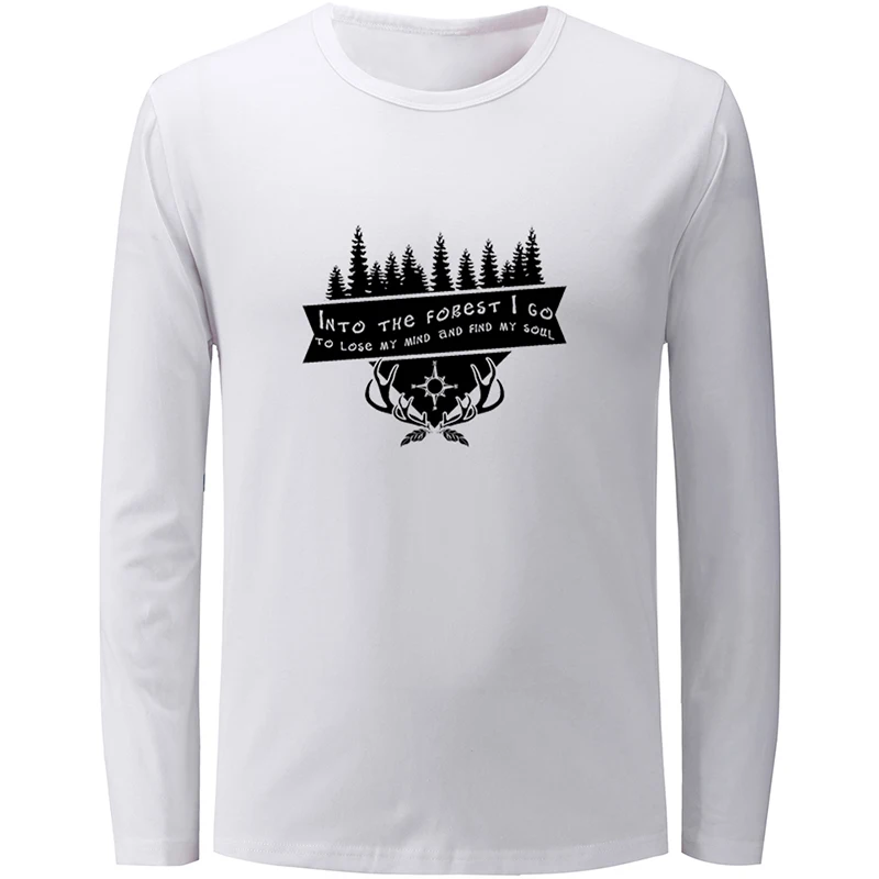 Pria Lengan Panjang Grafis|T-shirt 