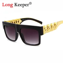 Moda steampunk gafas de sol de la vendimia diseñador de la marca de los hombres gafas de sol hombre gafas de sol hombre gafas grandes gafas de marco de cristal de oro