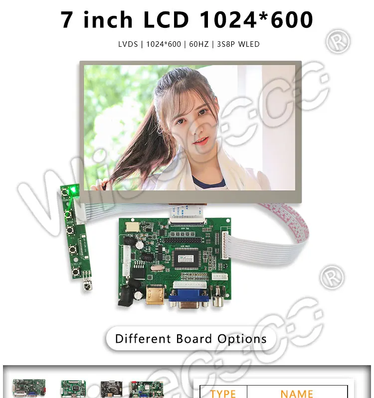 Raspberry pi 7,0 дюйма Разрешение экрана 1024x600 EJ070NA-01J 60 Гц 40-контактный панель управления используется для замены ремонта экрана