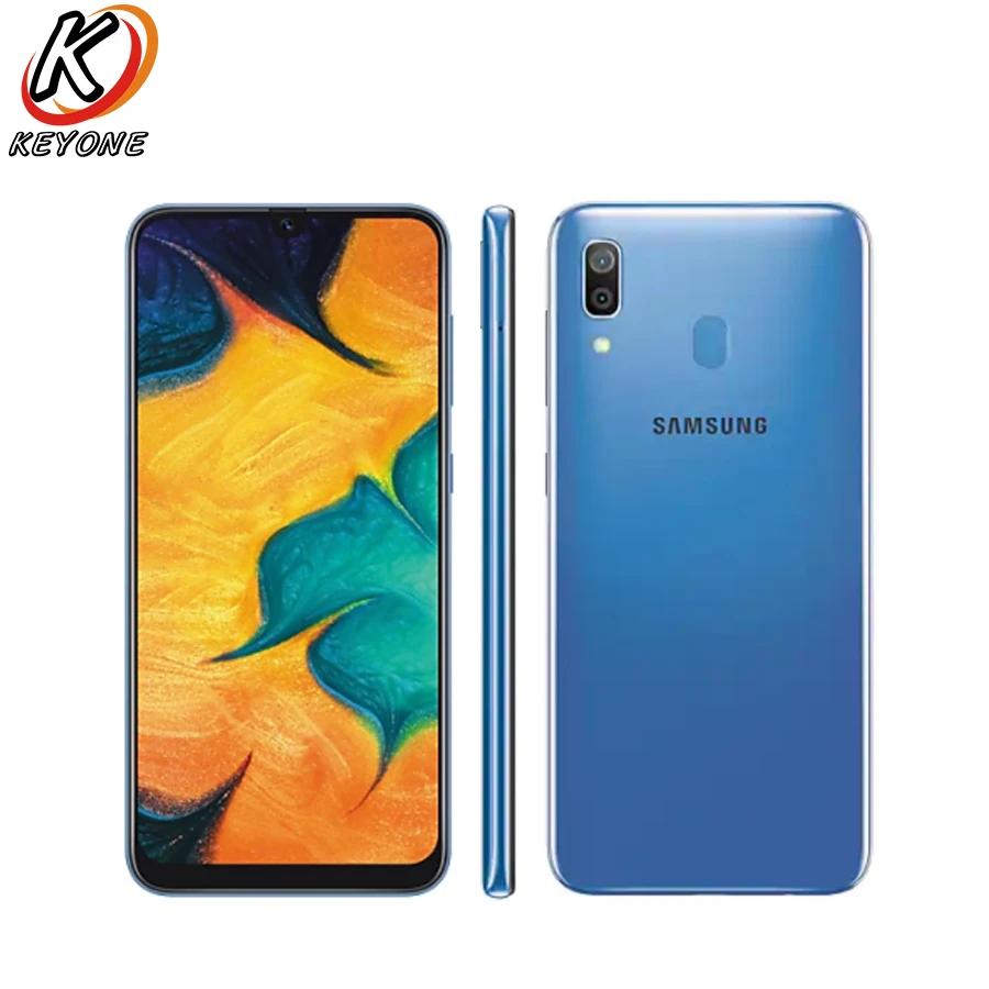 Мобильный телефон Samsung Galaxy A30 A305F-DS, 4G LTE, 6,4 дюймов, 4 Гб ОЗУ, 64 Гб ПЗУ, четыре ядра, Android 9,0, отпечаток пальца, две sim-карты