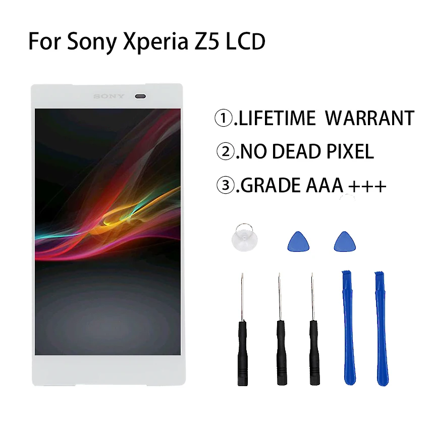 

For Sony Xperia Z5 E6633 E668 LCD Screen Display Digitizer Assembly Phone Parts For Sony Xperia Z5 Display Screen LCD Free Tools