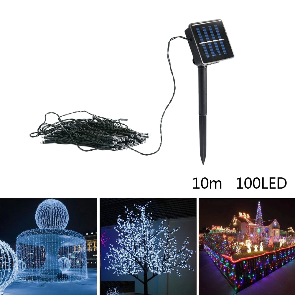 

Waterproof 10m Solar Power 100 LED String Fairy Light Lamp For Party Garden Outdoor Christmas Tree Decoration