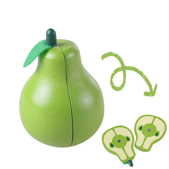 [Toy Woo] Wooden Cutting Kitchen Toy Pretend Play Fruit Vegetable Baby Educational Food Toys Children's Kitchen Play Gifts Sydney