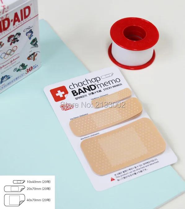 

Cute Band Aid Memo Pad Post it stickers Sticky Notes Paper Notepad Kawaii Office Stationery