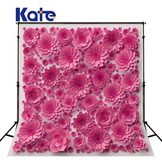 kate valentines day backdrop photography background pink 3d flower 3d flower paper