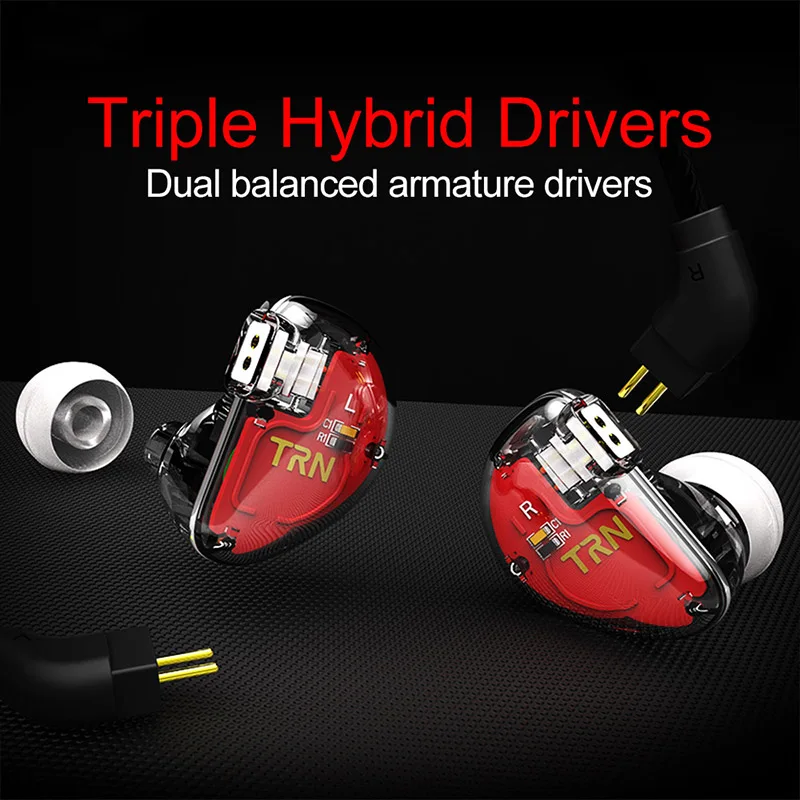 FDBRO гибридные мега бас наушники IEM Hi-Fi монитор металлические наушники 3 драйвера ушные наушники гарнитура 2Pin съемный кабель прозрачные наушники