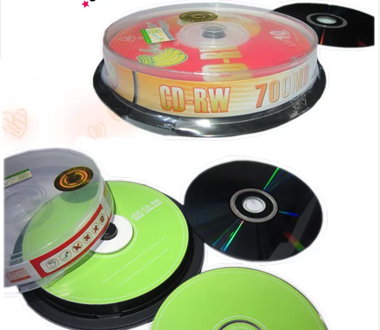 12cm High quality repeated erasable CD RW empty / blank record disc