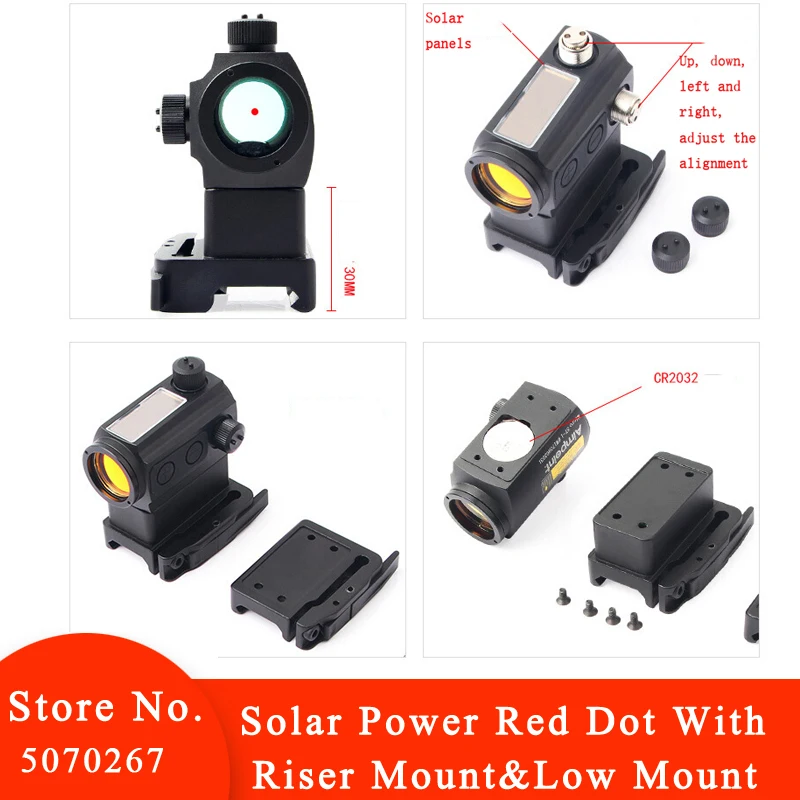 Красный точечный прицел оптический прицел голосолнце устройство прицеливания QD голосолнце Охотничья винтовка прицел оружие оптические прицелы AO5069