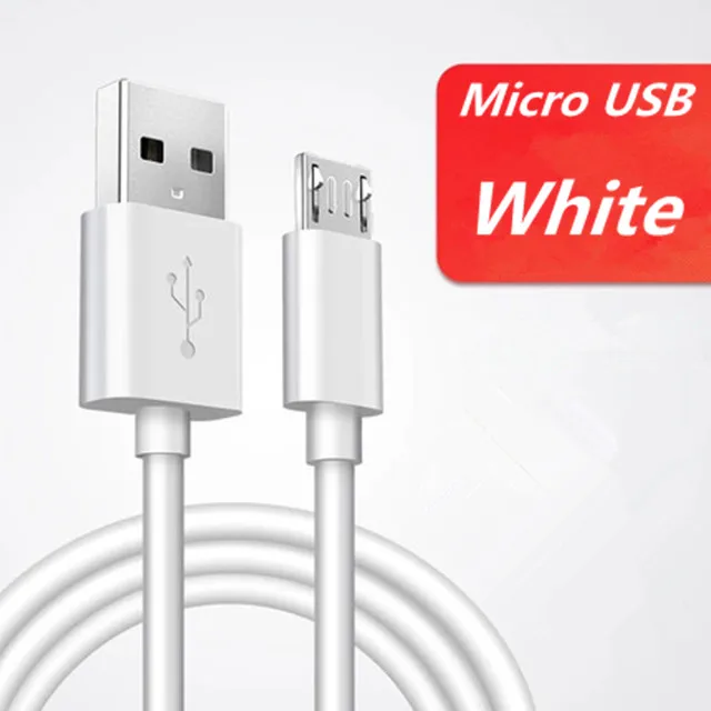 SUPTEC Micro USB кабель 2A Быстрая зарядка USB кабель для передачи данных для samsung Xiaomi Tablet Android usb зарядный шнур Microusb зарядный кабель - Цвет: White