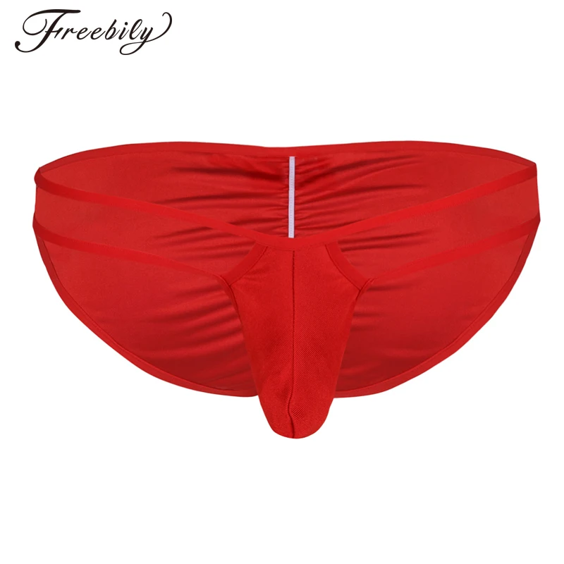 

Sexy Gay Mens Lingerie Low-waisted Bulge Pouch Bikini Briefs Underwear Underpants Jockstraps Sissy Panties for Men