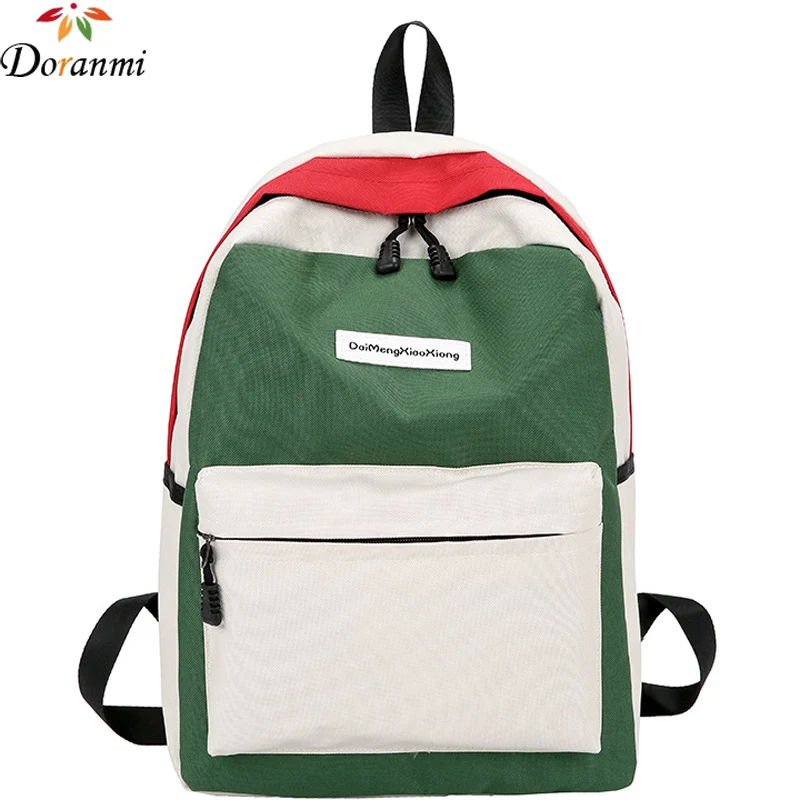 DORANMI студенты школьный панелями холст рюкзаки 2018 Горячие Lighweight Bagpack Путешествия