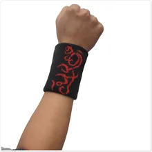 1 пара махровая ткань Напульсники Спорт Напульсники Hand Band пот Опоры для запястья Расчалка обертывания охранников для спортзала Волейбол Баскетбол