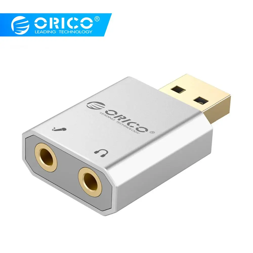 

ORICO External USB Sound Card Jack 3.5mm Mini Cable Adapter Stereo Mic Speaker Headset Audio For PC Laptop HUB USB