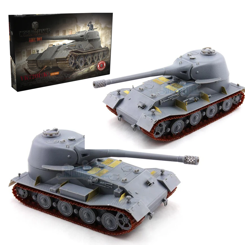 

SAINTGI Assembled Tank VK7201 T-34/85 World War II 4D Anti-Tank DIY Kits World of Tanks 1:35 PVC 23CM Model Puzzle Military Toy
