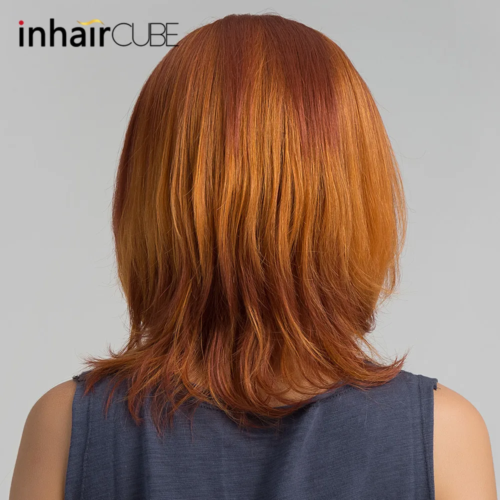 Inhair Cube 16 дюймов короткие человеческие волосы парики для женщин натуральный
