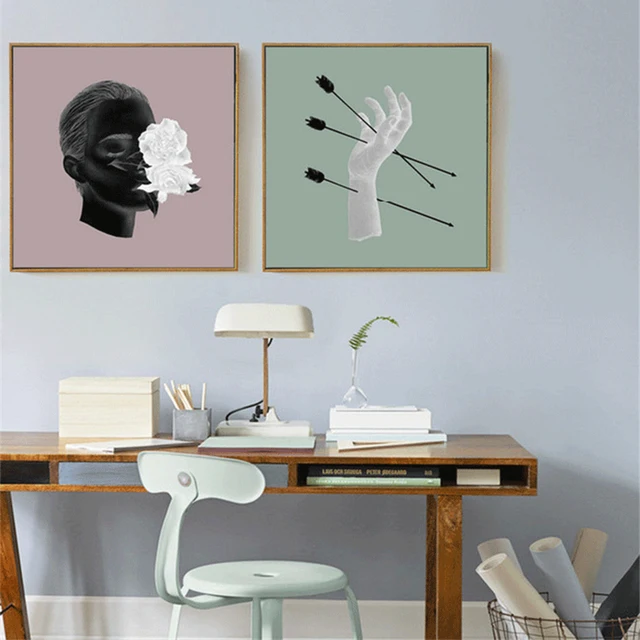HAOCHU Arrows Through Hand Man Head Arts Picture Aesthetic