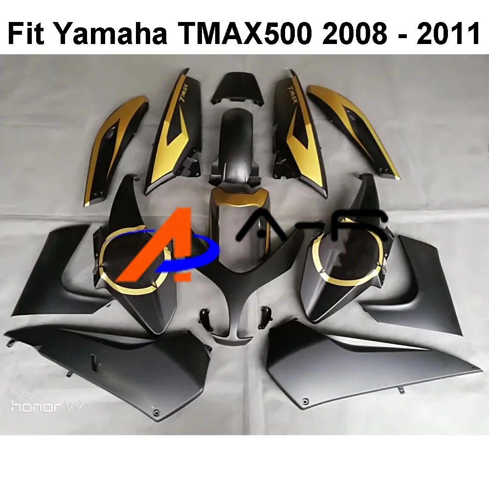 

Gold Injection Bodywork Cowl Cover Fairing Kit For Yamaha TMAX500 TMAX T-MAX T MAX 500 2008 2009 2010 2011 T-MAX500 08 - 11