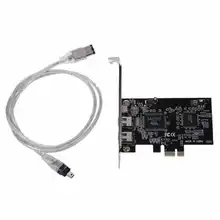 firewire контроллер Express x1 PCI-E FireWire 1394a IEEE1394 карты контроллера 3 Порты и разъёмы для рабочего стола