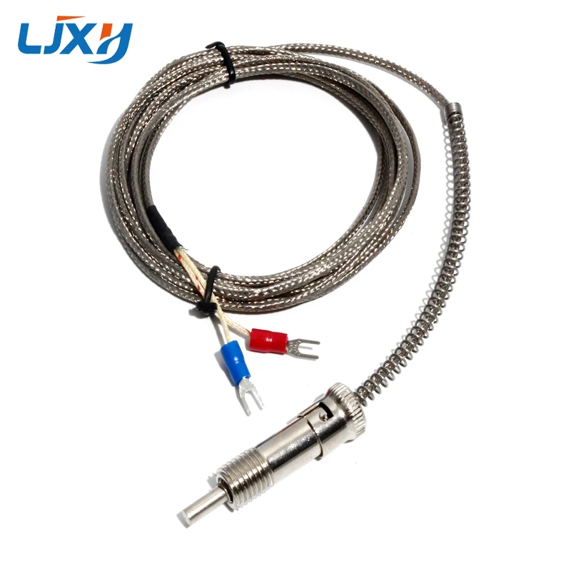 

LJXH Stainless Steel Temperature Sensor K Type Thermocouple Bayonet Compression Spring 1M/2M/3M/4M/5M