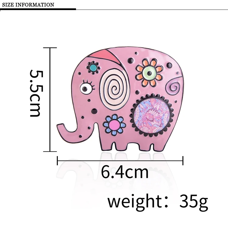 Женские эмалированные броши в виде слона для женщин, Мультяшные подарки, брошь на булавке, украшения для детей, милые для детей