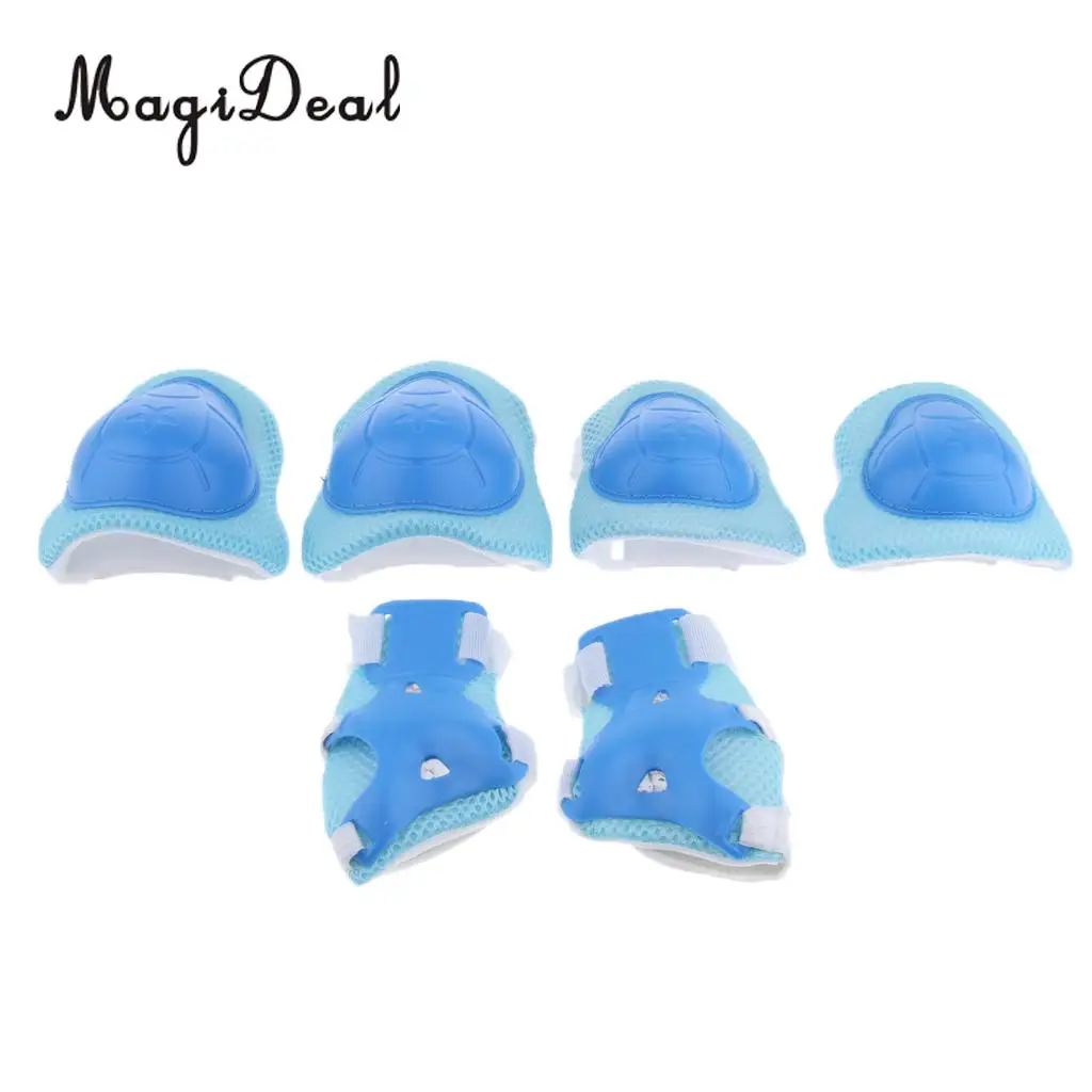 MagiDeal 6Pcs Kids Elbow Knee Wrist Protective Pads for Skateboard Skating