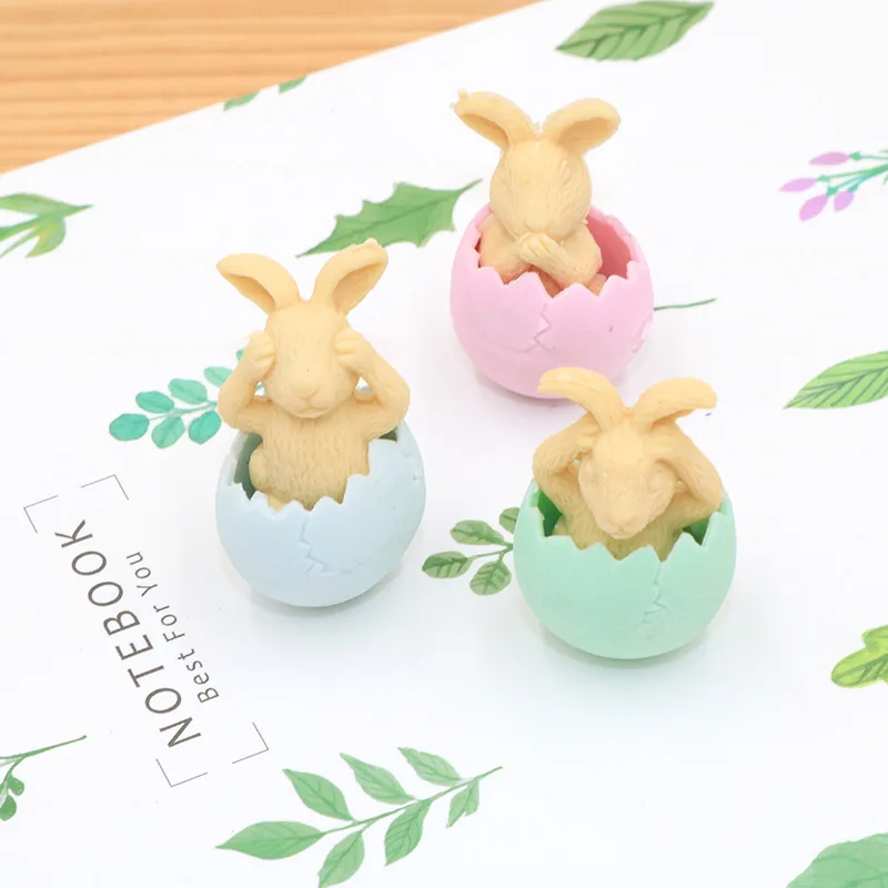 

1 pcs Creative Lovely Eggshell Rabbit Rubber Environmental Protection Rubber Student Stationery Rubber Wholesale Source