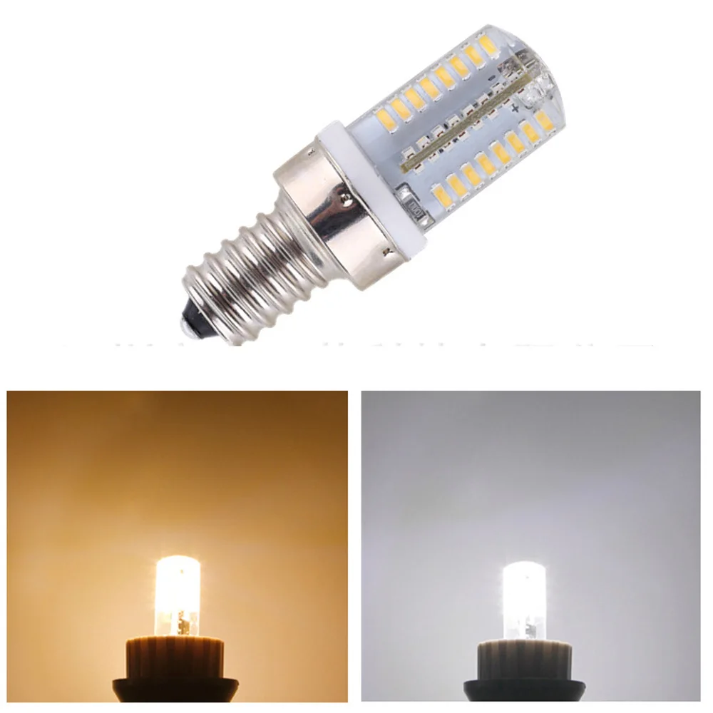 

4pcs/lot Mini 3014SMD 3W LED E12 E14 110V 220V Filament Bulb Candelabra Refrigerator bulbs Dimmable Mini Candle Lighting